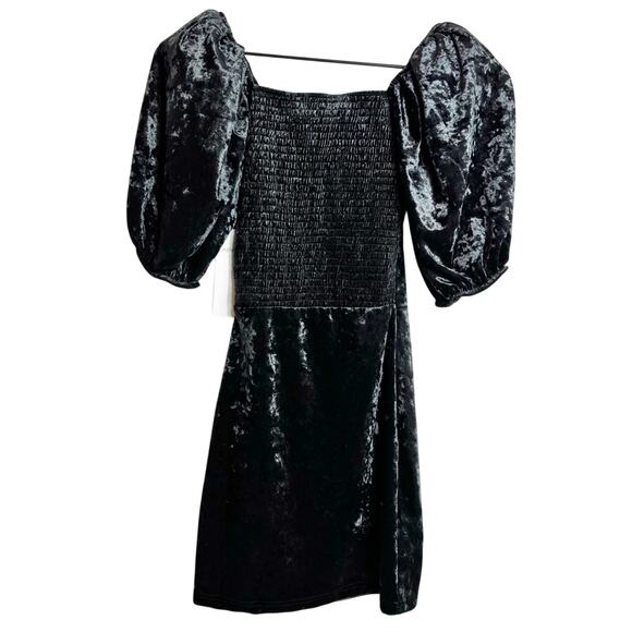 KENDALL + KYLIE BLACK WOMEN MINI DRESS PUFFY SLEEVES SIZE SMALL BRAND NEW - Picture 2 of 6